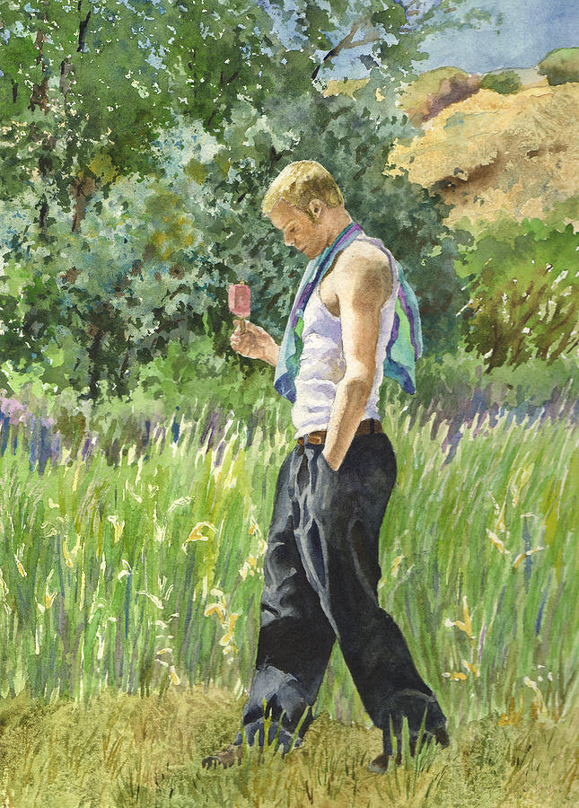 My Son in Full Bloom Painting by Anne Gifford
