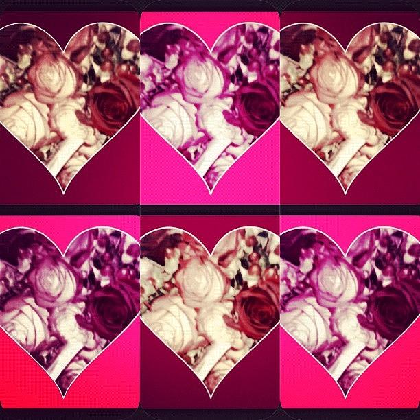 Summer Photograph - My Triple Rose Heart Collage #flowers by Alicia Greene