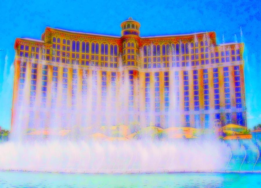 Las Vegas Digital Art - My Vegas Bellagio 2 by Randall Weidner