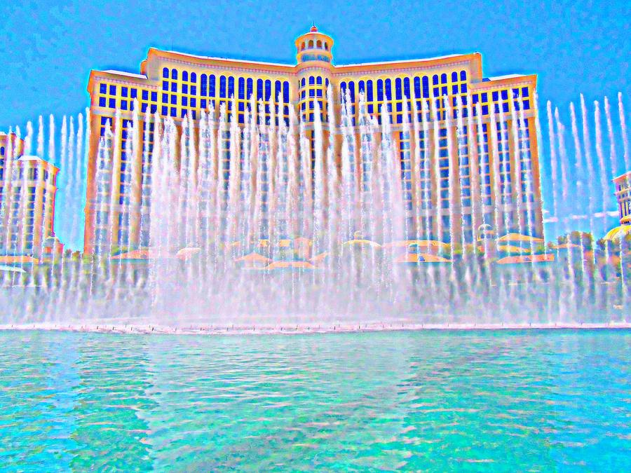 Las Vegas Digital Art - My Vegas Bellagio 4 by Randall Weidner