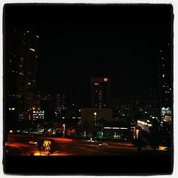 City Photograph - My View #panamá #night #instamood by Carolina Paz