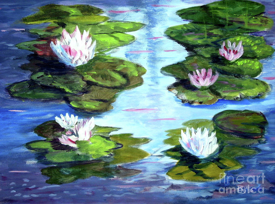 My Waterlilies Painting by Phyllis Kaltenbach