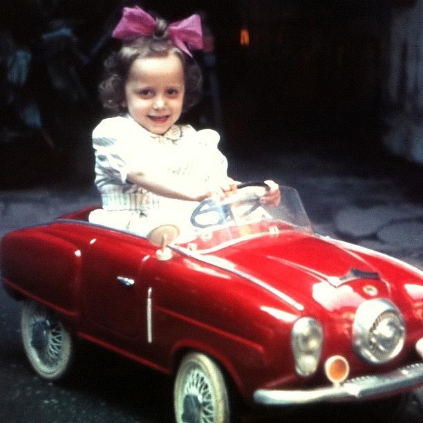 My Young Mother On His Toy Car. The Photograph by Alessandro Zamboni