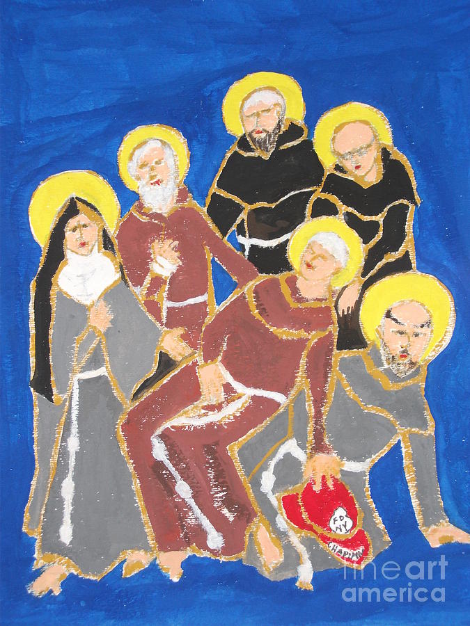 Mychal Judge Carried by Franciscan Saints Painting by JR Leveroni - Pixels