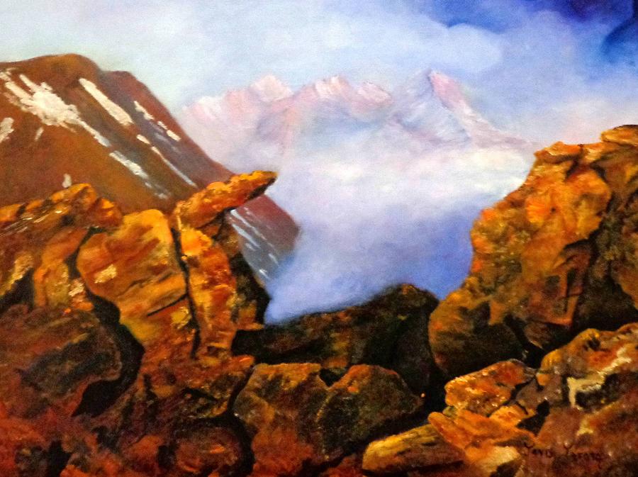 Bear Painting - Mysterious Mountain by Janis  Tafoya