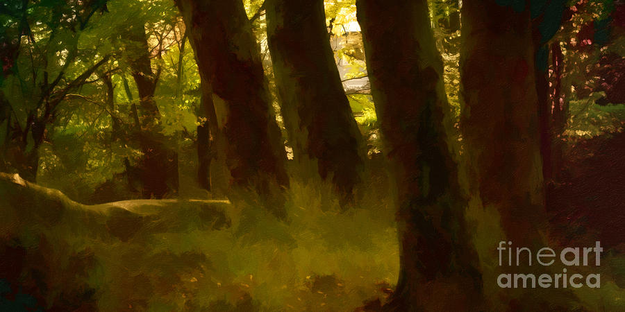 Mystery Woods Painting by Lutz Baar