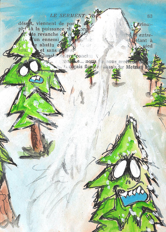 Tree Painting - Mystic Mountain by Jera Sky