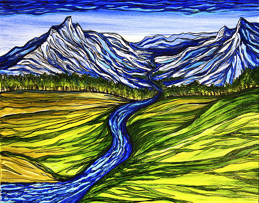 Mountain Painting - Mystic Mountains by Stephanie Meyer