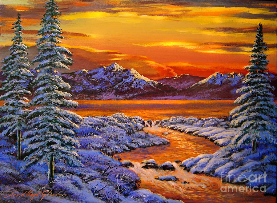 Mystic Winter Painting by David Lloyd Glover