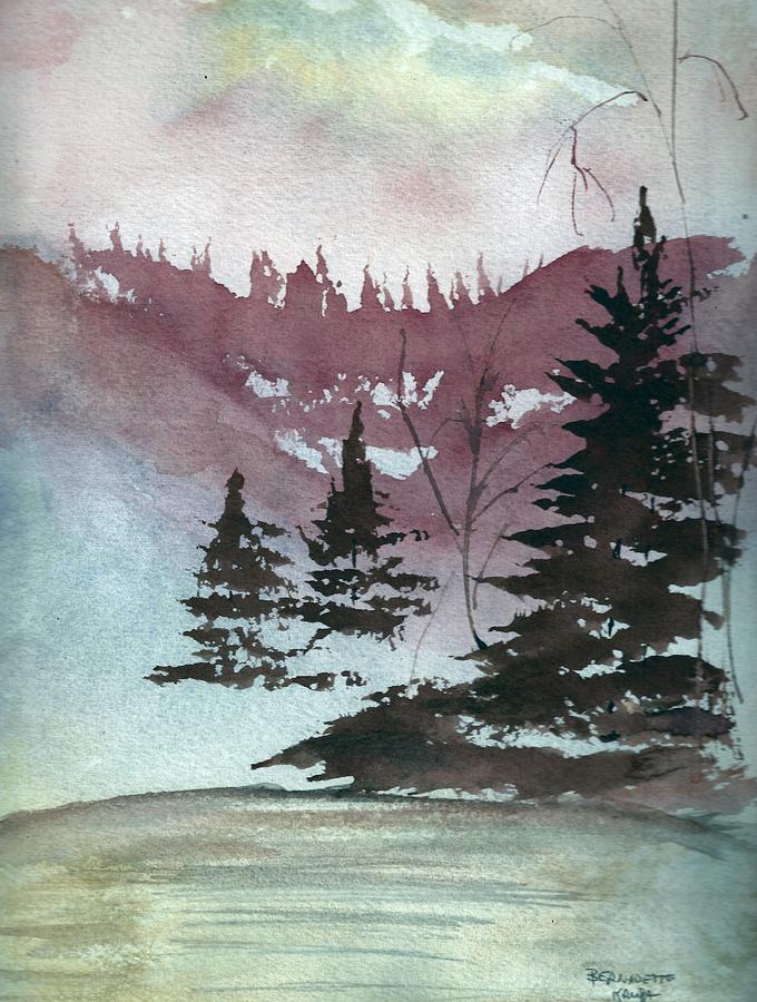 Mystical Pond Painting by Bernadette Krupa