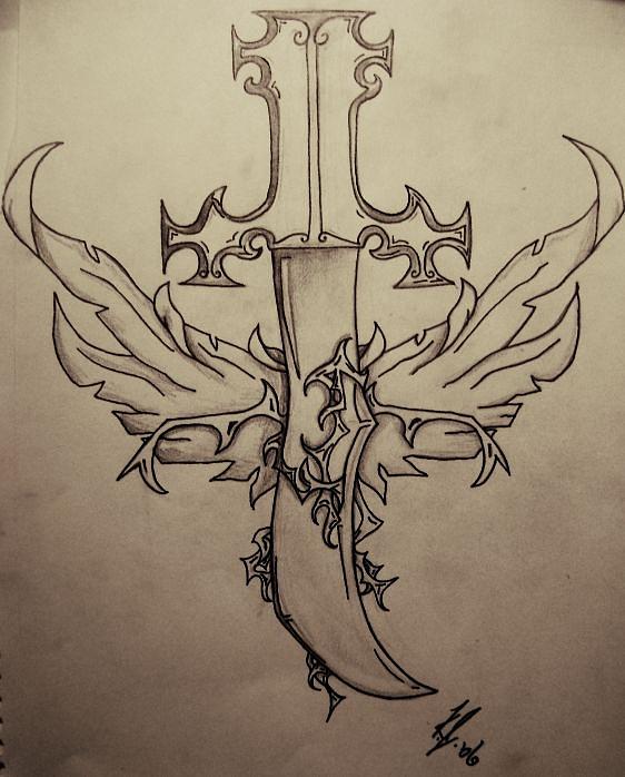 Mythical Knife Drawing