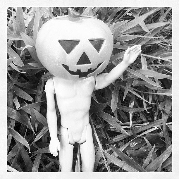 Halloween Photograph - #naked #maniac #ken #pumpkinhead by Nilson Almeida