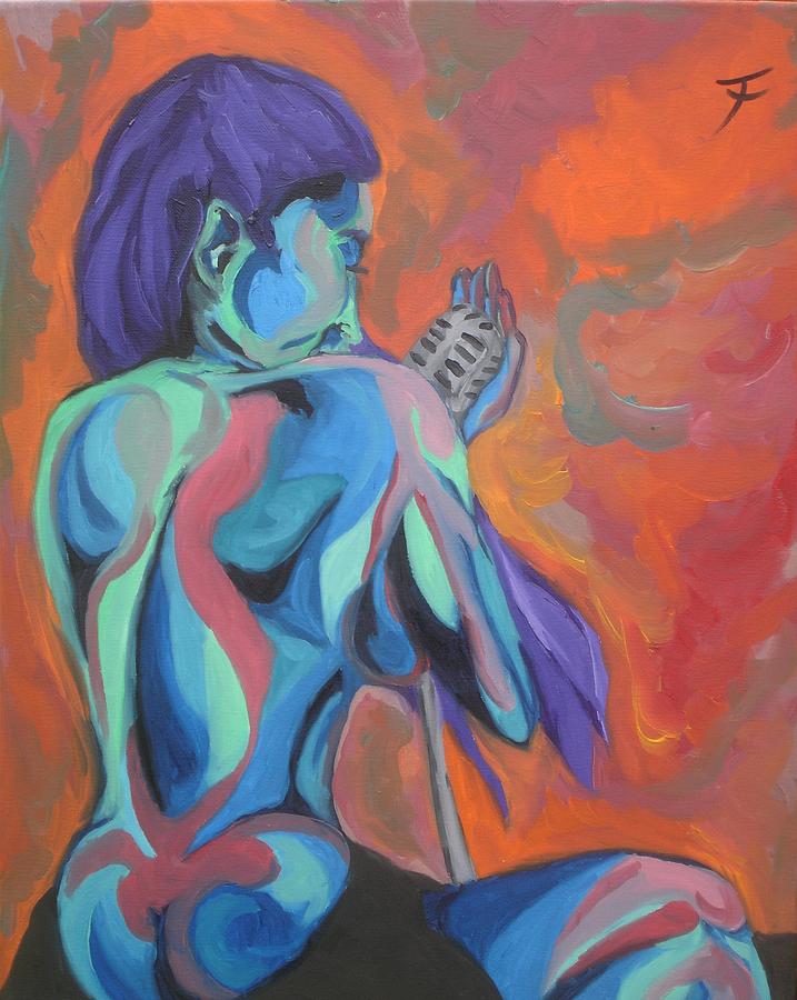 Jason Painting - Naked Poetry  by Jason JaFleu Fleurant