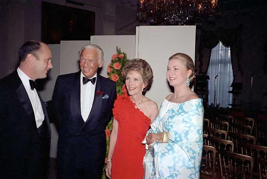 Politician Photograph - Nancy Reagan Posing With Douglas by Everett