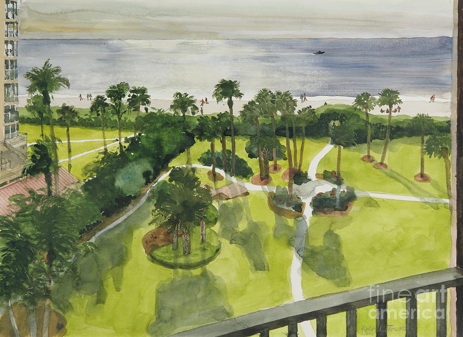 Beach Painting - Naples Florida Balcony View by Robert Bowden