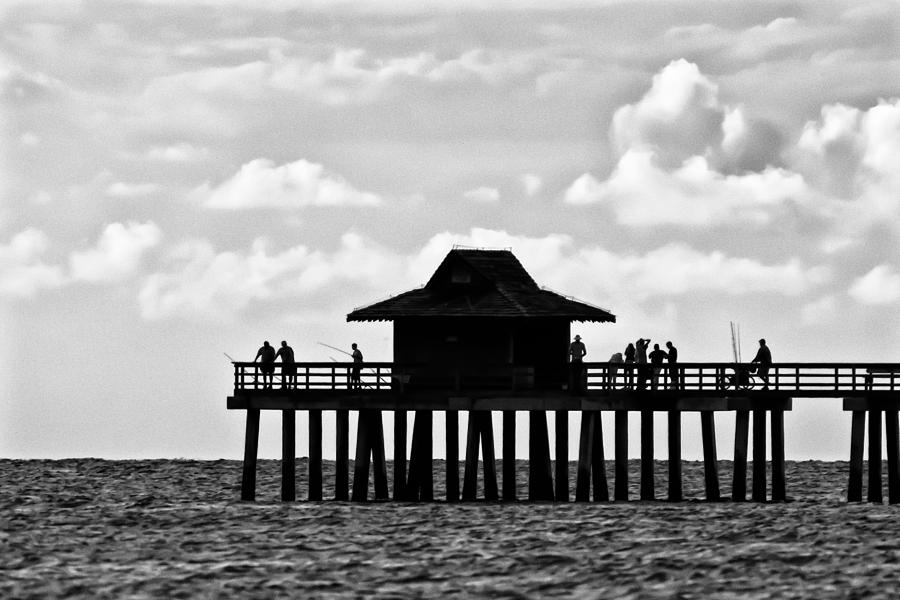 Black And White Photograph - Naples Pier by Patrick Lynch