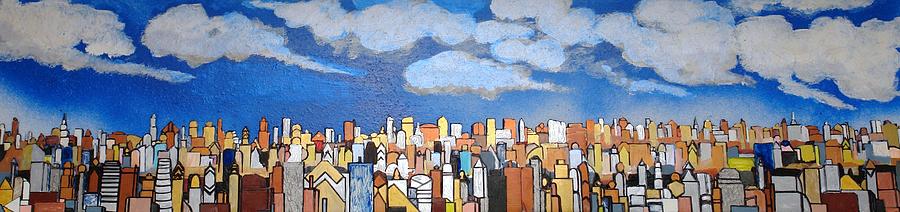 Narrow View of the Daytime Skyline Painting by Robert Handler
