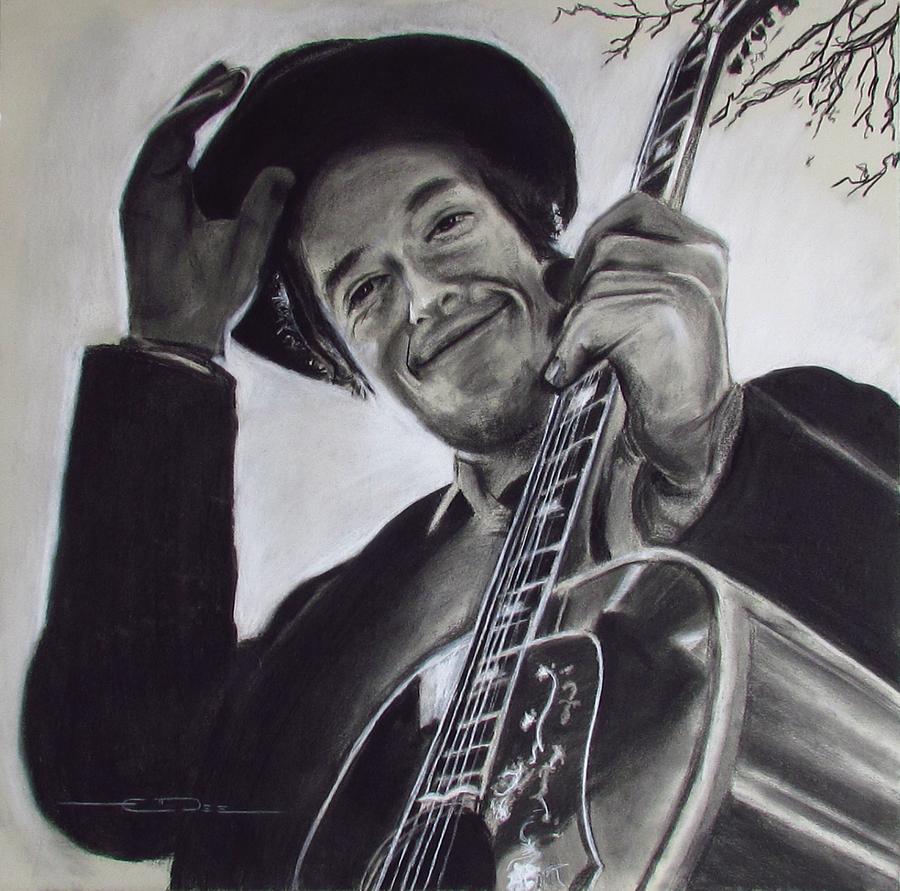 Nashville Skyline - Dylan Drawing by Eric Dee