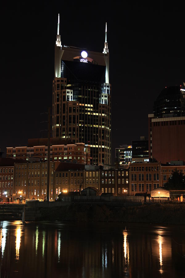 Nashville Skyline at night Photograph by Sam Amato
