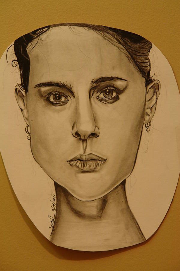 Portrait Drawing - Natalie Portman by Shawn Brooks