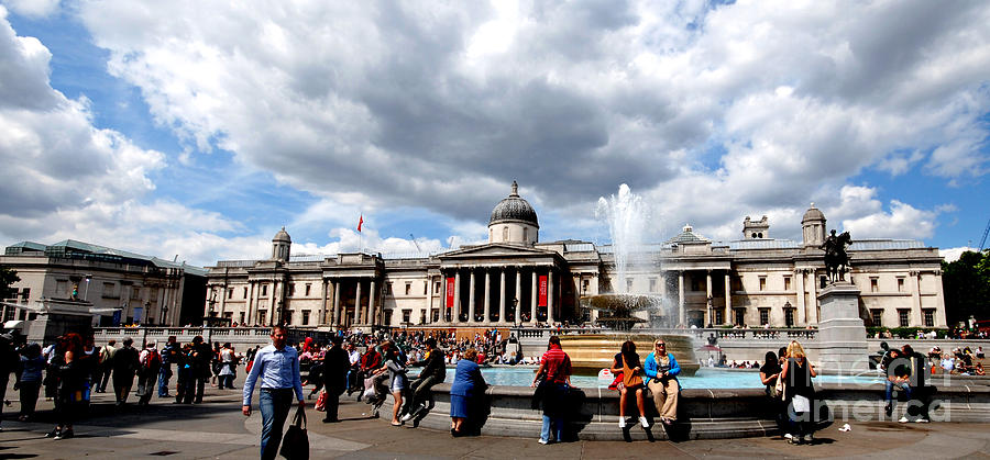 London Photograph - National Gallery at Trafalgar Square by Pravine Chester