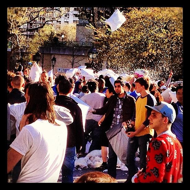 Fight Photograph - National Pillow Fight Day Yesterday by Tony Yu