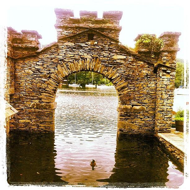 Duck Photograph - #nationaltrust #arch#ripples by Dave Frost