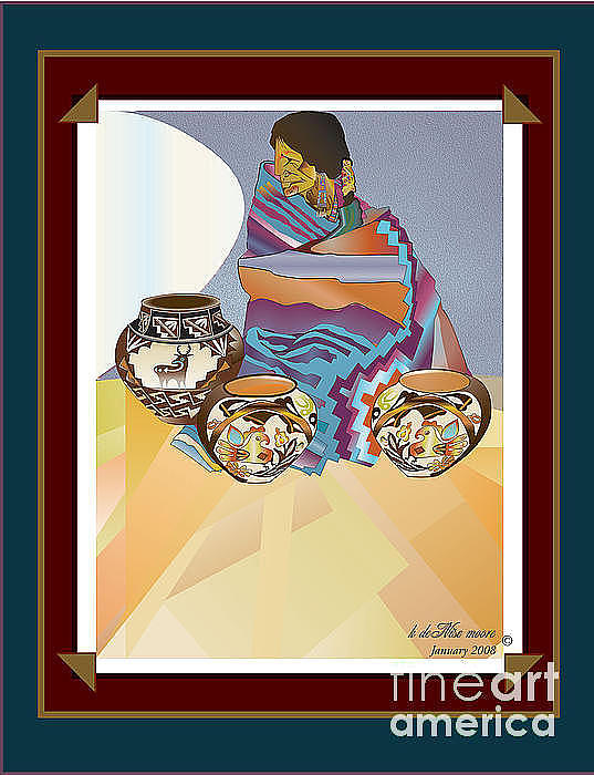 Native American Baskets Digital Art by deZengo Moore Fine Art America