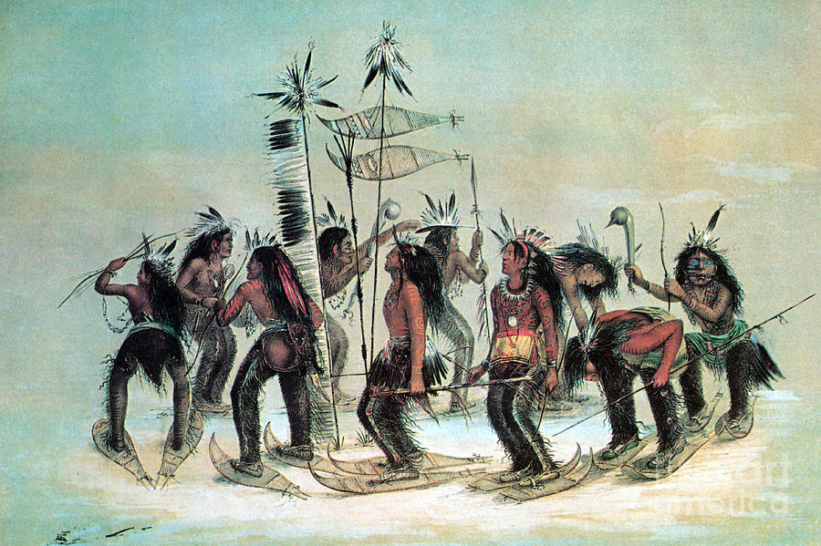 Native American Indian Snow-shoe Dance Photograph by Photo Researchers