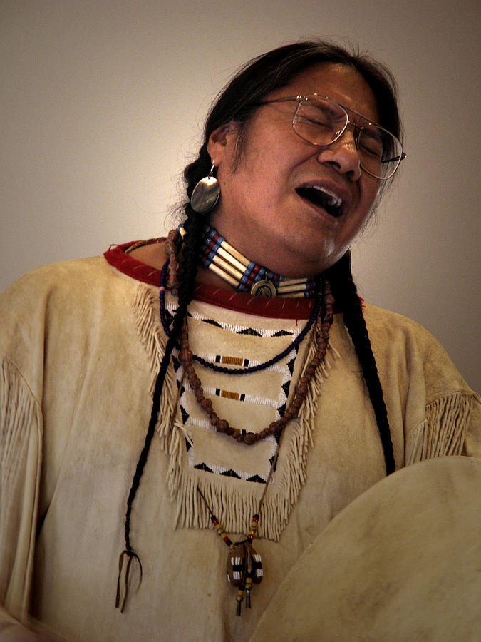 Native Cheyenne Chant Photograph by Nancy Griswold