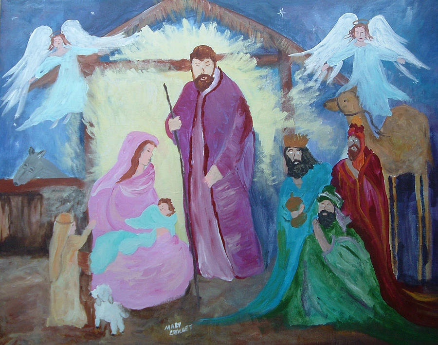 modern nativity painting