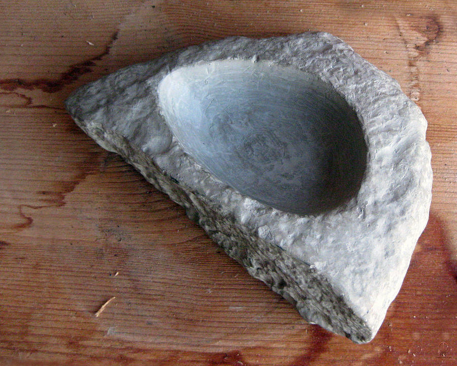 Bowl Sculpture - Natural Clay Sculpture Form by Charles Dancik