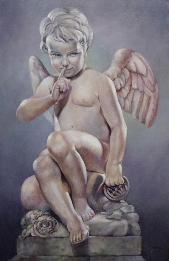 Naughty Cupid Painting by Geraldine Arata