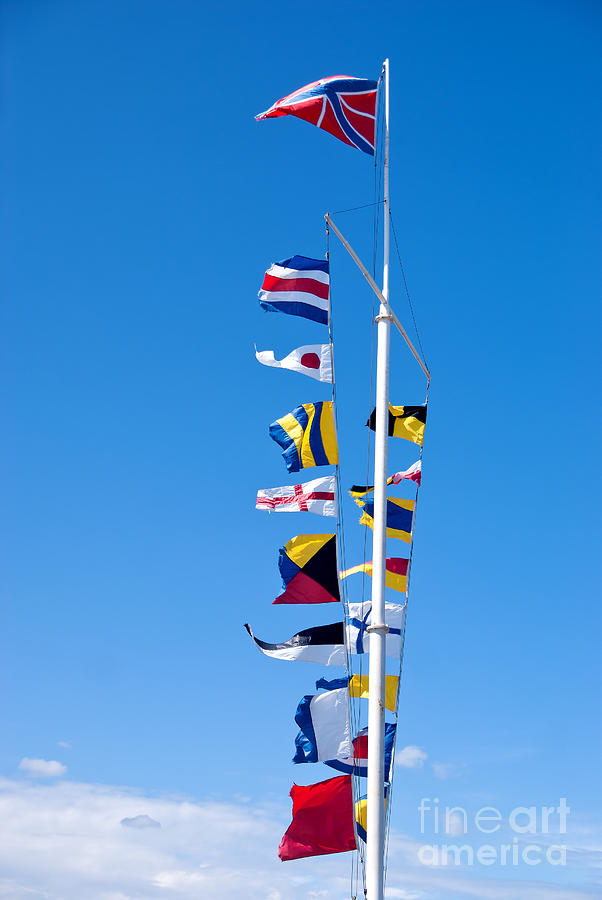 Nautical Signs - Sea Flags Photograph by Boris Suntsov