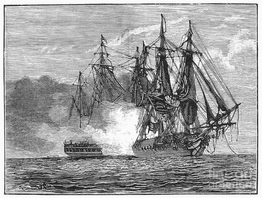 1813 Photograph - Naval Battle, 1813 by Granger