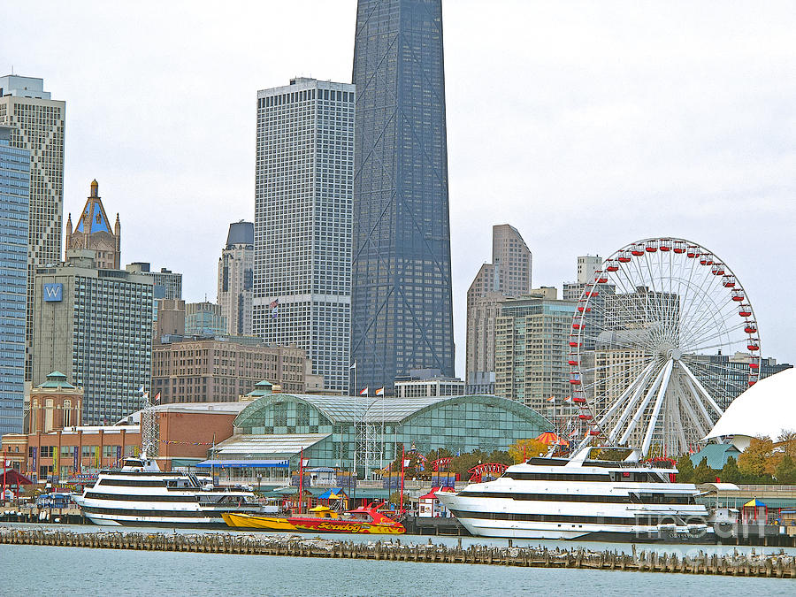 Navy Pier and Vicinity Photograph by Ann Horn
