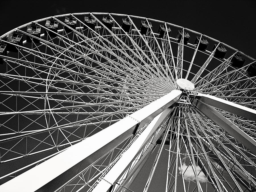 Navy Pier Ferris Wheel Photograph by Laura Kinker
