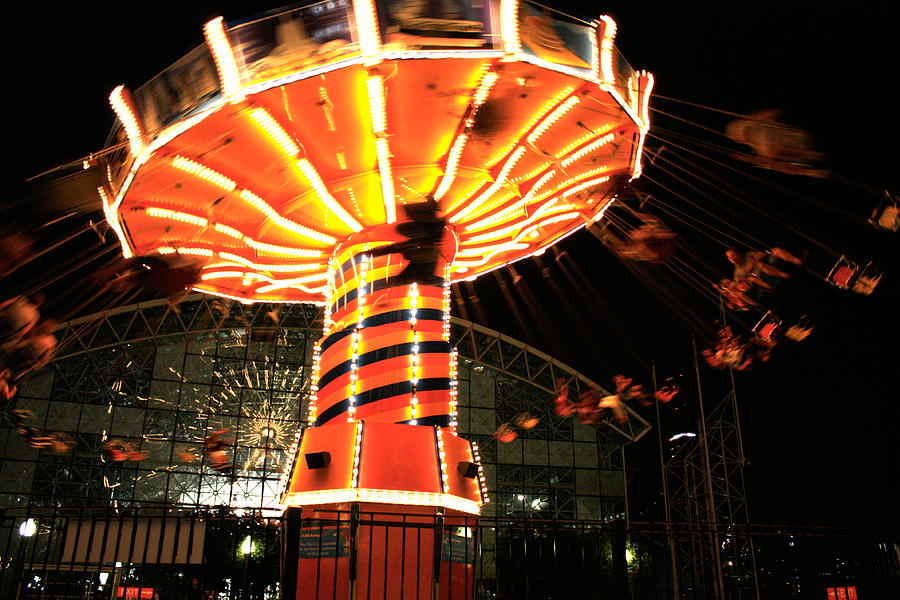 Navy Pier Swing Ride 1 Photograph by Anthony Doudt