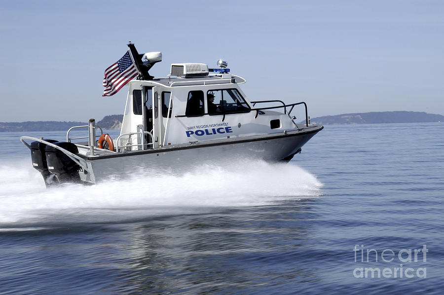 Flag Photograph - Navy Region Northwest Police Conduct by Stocktrek Images