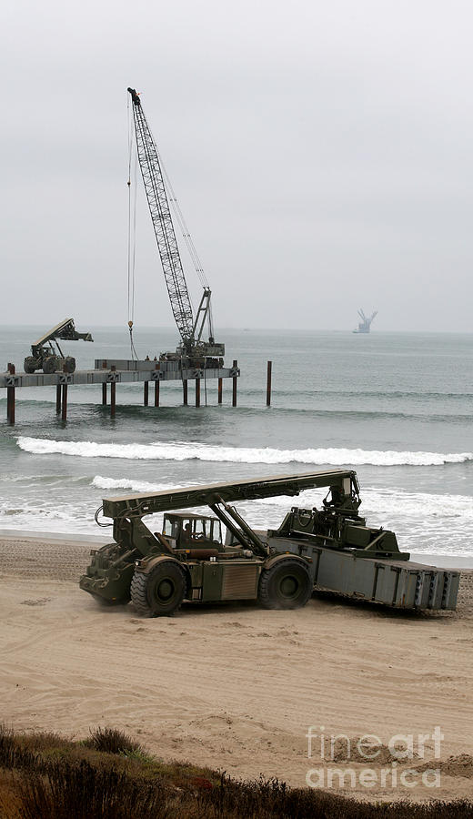 Truck Photograph - Navy Seabees Dismantling An Elevated by Michael Wood