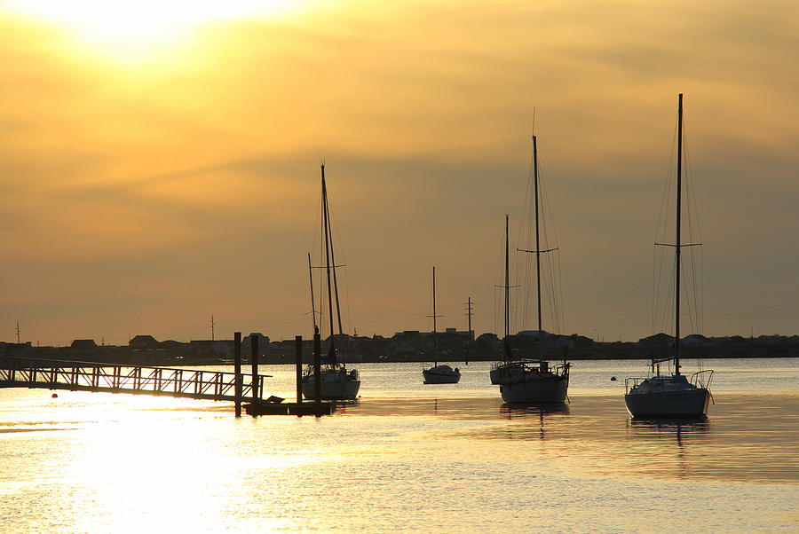 NC Harbour Sunset Photograph by John G Schickler