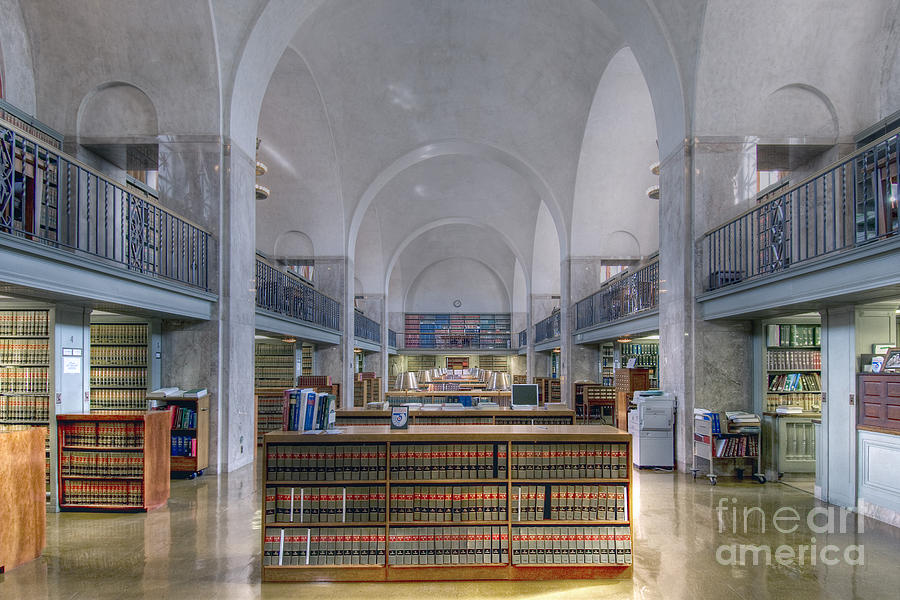 Book Photograph - Nebraska State Capitol Library by Art Whitton