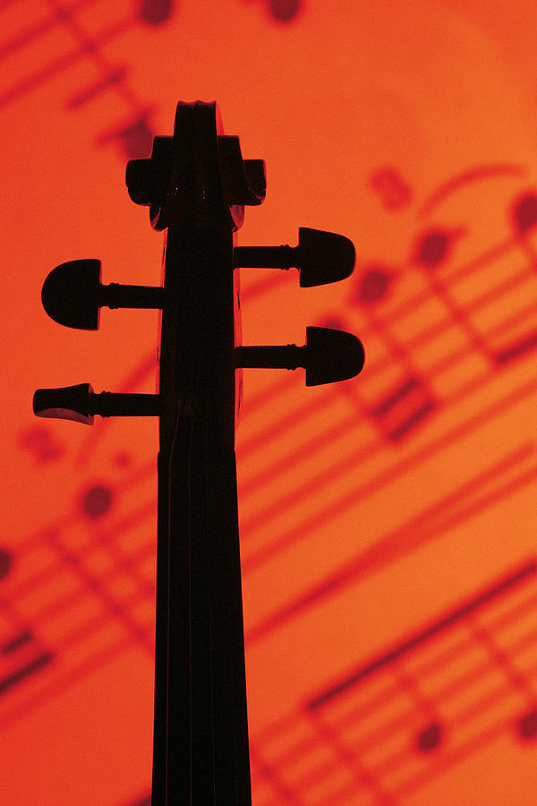 Neck Of Violin Sheet Music Photograph by Comstock