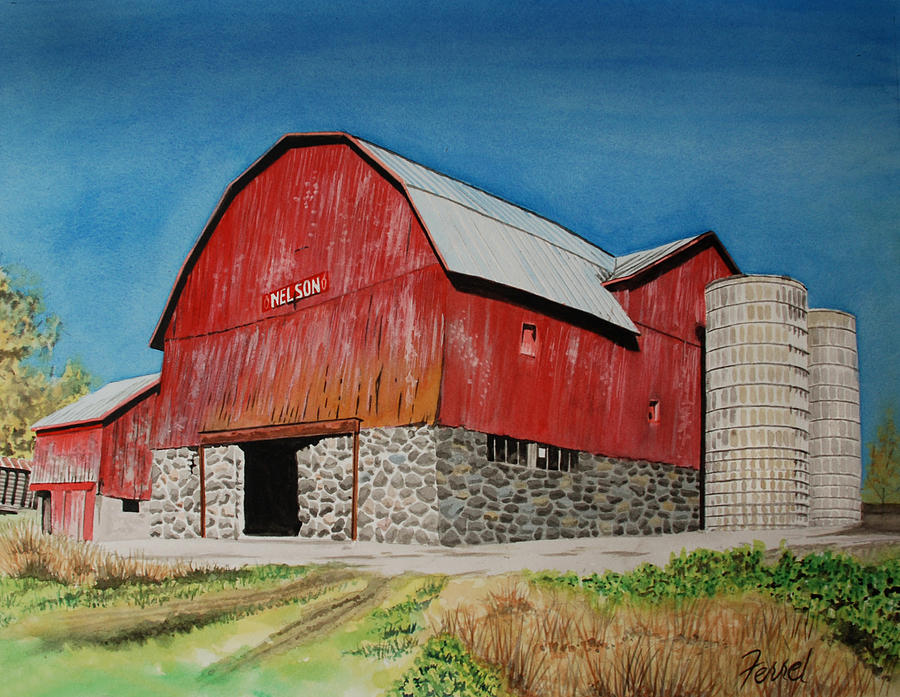 Nelson Barn S.E. Painting by Ferrel Cordle