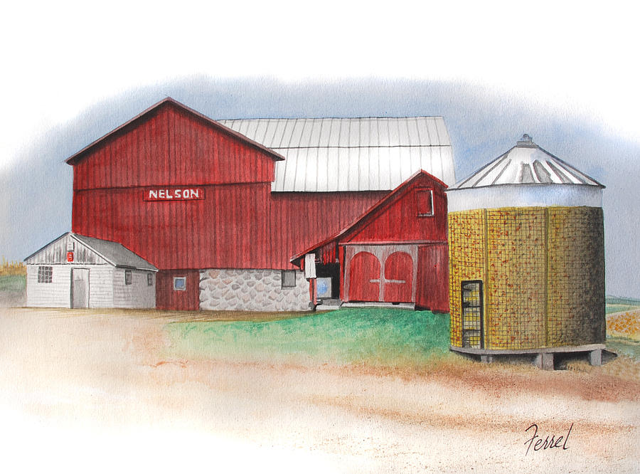 Nelson Barn West Painting by Ferrel Cordle