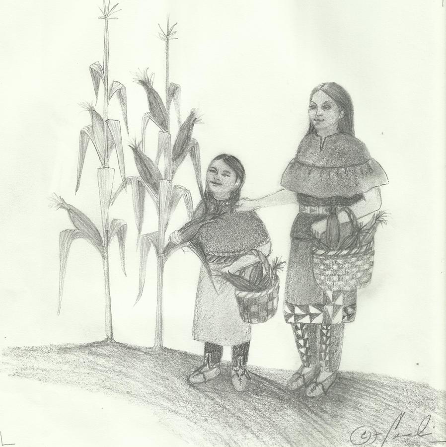 Black And White Drawing - Neneyem mine Danis by Candi Wesaw