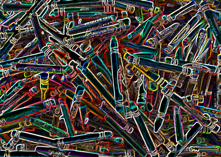 Neon Photograph - Neon Crayons by Bernadette Kazmarski Neon Photograph - Neon Crayons by Bernadette Kazmarski