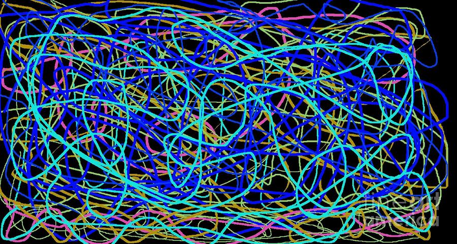 Neon Strings Digital Art