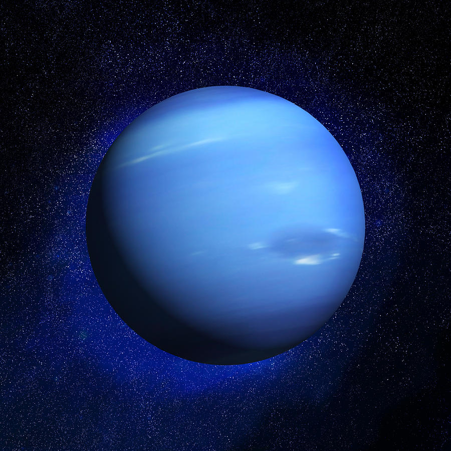 Neptune & Stars Digital Art by Ian McKinnell