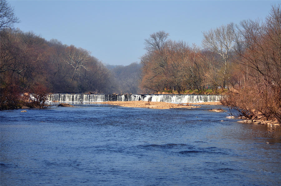 Neshaminy Creek Waterfall Photograph by Bill Cannon